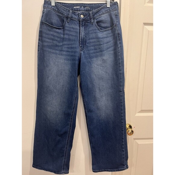 Old Navy Wow Wide Leg Jeans Womens 12 High Rise Denim - Picture 1 of 8